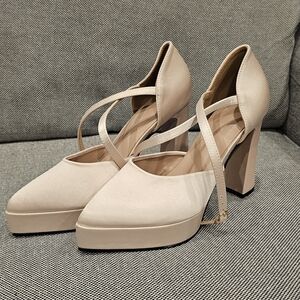Elegant Beige Women's Heels